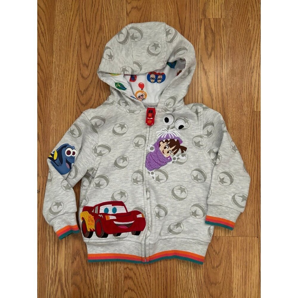 Disney Pixar character-themed fleece zip-up hoodie dory lightning McQueen boo